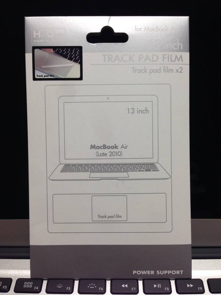 お買い物♪ MacBook Air 13 2013、外装保護用のスキンシート、トラックパッド保護用のフィルム | ゆめとちぼーとげんじつと
