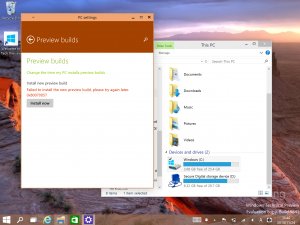 Windows 10 Tecnical Previewをインストールした結果